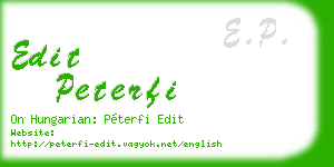 edit peterfi business card